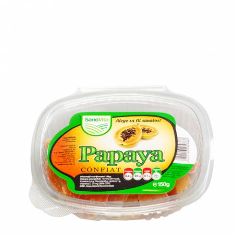 Sano Vita Papaya Confiat, Fructe, 150gr-0