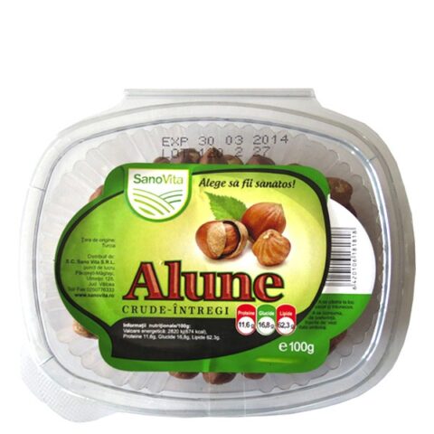 Sano Vita Alune De Padure Crude-Intregi, Alune, 100gr-0 Sano Vita Alune De Padure Crude-Intregi, Alune, 100gr-0