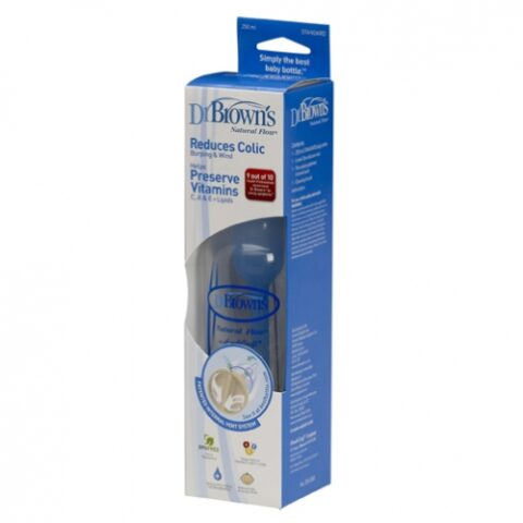 Dr.Brown’s Biberon Standard Polipropilena 240 ml BPA Free, 1buc-0 Dr.Brown's Biberon Standard Polipropilena 240 ml BPA Free, 1buc-0