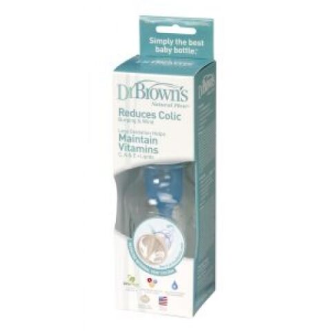 Dr.Brown’s Biberon Standard Sticla 120 ml BPA Free, 1Buc-0 Dr.Brown's Biberon Standard Sticla 120 ml BPA Free, 1Buc-0