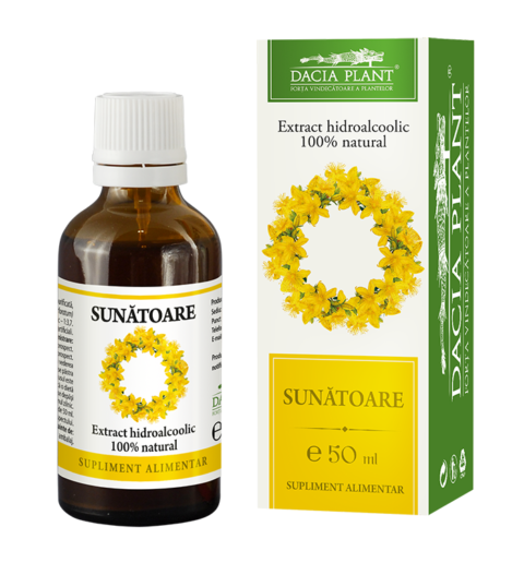 Dacia Plant Tinctura de Sunatoare, Tinctura, 50 ml-0 Dacia Plant Tinctura de Sunatoare, Tinctura, 50 ml-0