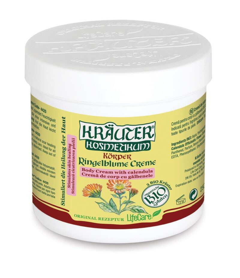 KRAUTER Crema de Corp Cicatrizanta cu Galbenele BIO, Crema, 250ml-0