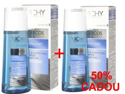 VICHY Pachet 2 X Dercos Sampon Mineral Par Normal, Sampon, 2 x 200ml-0 VICHY Pachet 2 X Dercos Sampon Mineral Par Normal, Sampon, 2 x 200ml-0