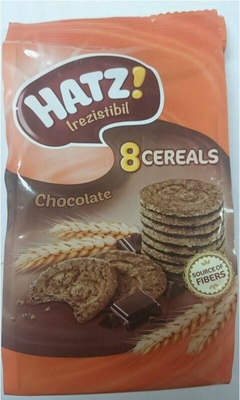 HATZ Biscuiti 8 Cereale cu Ciocolata, Punga, 100g-0 HATZ Biscuiti 8 Cereale cu Ciocolata, Punga, 100g-0