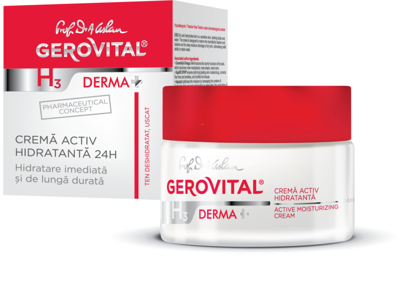Gerovital H3 Derma+ Crema Activ Hidratanta 24H, Crema, 50ml-0