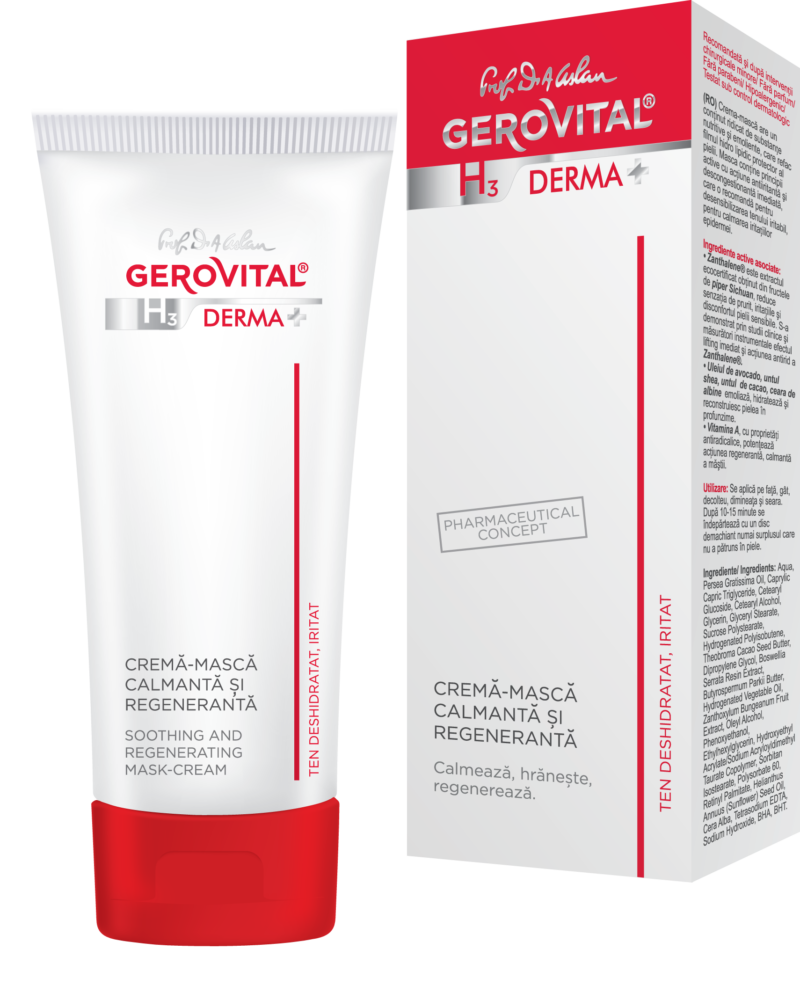 Gerovital H3 Derma+ Crema Masca Calmanta si Regeneranta, Crema, 50ml-0