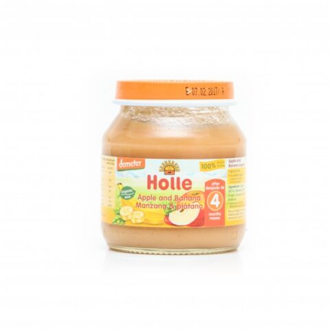 HOLLE BABY FOOD BIO Piure de Mere si Banane, Piure, 125g-0 HOLLE BABY FOOD BIO Piure de Mere si Banane, Piure, 125g-0