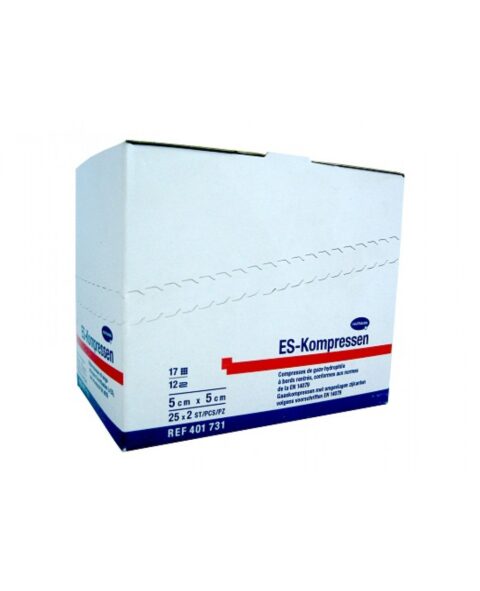 Hartman ES-Kompressen Comprese Sterile din Tifon Pliat In 12 Straturi 5 x 5 cm, Comprese, 50buc-0