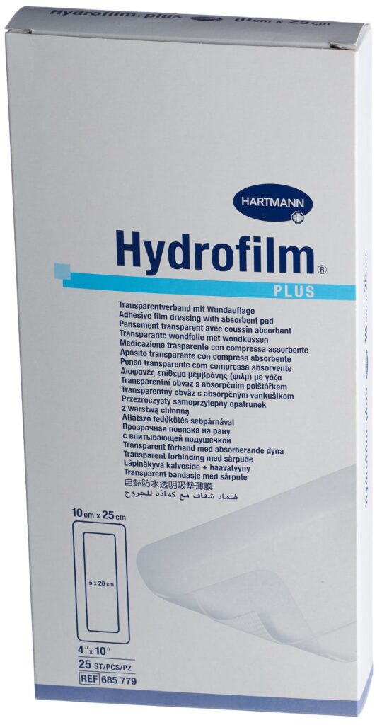 Hartman Hydrofilm Plus Plasture cu Corp Absorbant Rezistent la Apa 10 x 25 cm, Plasture, 25buc-0