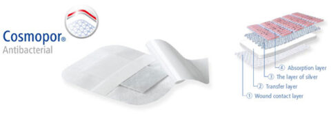 Cosmopor Antibacterial Plasture Steril cu Corp Absorbant si Argint 7,2 x 5 cm, Plasture, 25buc-0 Cosmopor Antibacterial Plasture Steril cu Corp Absorbant si Argint 7,2 x 5 cm, Plasture, 25buc-0