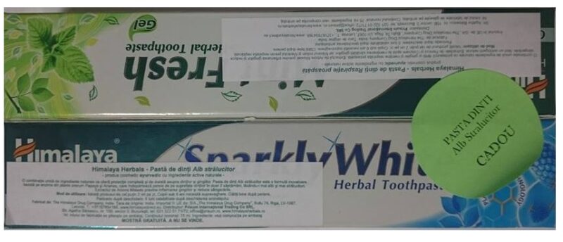 Himalaya Herbals Pasta de Dinti Respiratie Proaspata + Pasta de Dinti Alb Stralucitor CADOU, Pachet, 75ml x 2-0