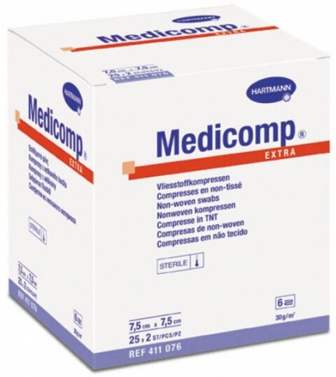 Hatman Medicomp Comprese Netesute Sterile 6 Straturi 7.5 x 7.5cm, Comprese Sterile, 50buc-0