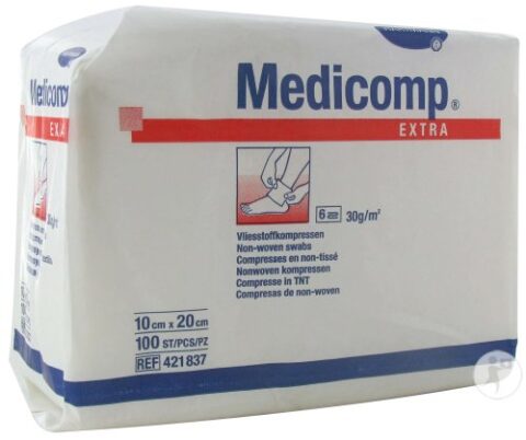 Hartman Medicomp Comprese Netesute Nesterile 6 Straturi 10 x 20cm, Comprese Nesterile, 100buc-0