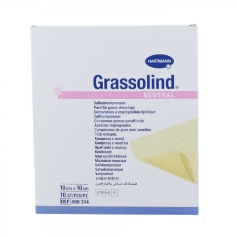 Hartman Grassolind Neutral Pansament Impregnat cu Unguent Neutru 10 x 10 cm, Pansament, 10buc-0