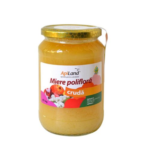 Apiland Miere Cruda Poliflora, Miere, 1 kg-0 Apiland Miere Cruda Poliflora, Miere, 1 kg-0