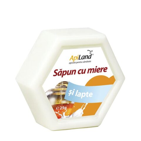 Apiland Sapun Cu Miere Si Lapte, Sapun, 25 gr-0 Apiland Sapun Cu Miere Si Lapte, Sapun, 25 gr-0