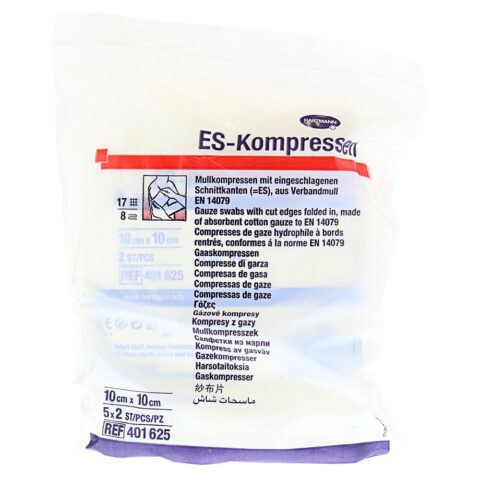 Hartman ES-Kompressen Comprese Sterile din Tifon Pliat In 8 Straturi 10 x 10 cm, Comprese, 10buc-0