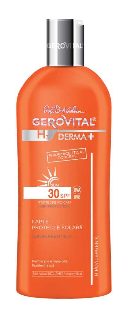 Gerovital H3 Derma+ Sun Lapte de Protectie Solara SPF 30, Lapte, 200ml-0