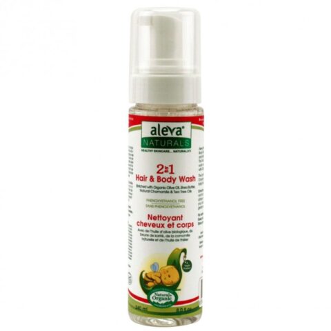 Aleva Naturals Lotiune de Spalare pentru Par si Corp 2 in 1, Lotiune, 200ml-0
