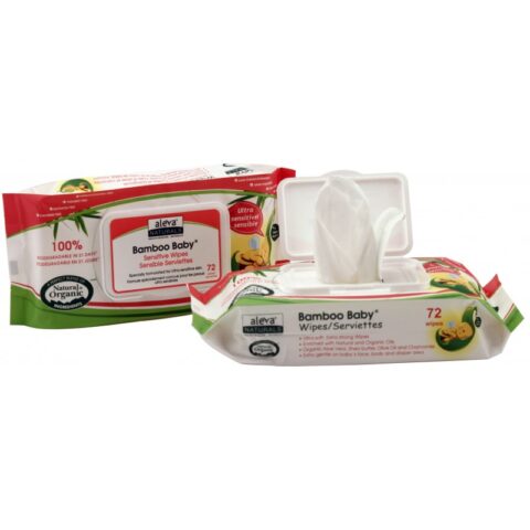Aleva Naturals Servetele Umede din Fibre de Bambus Pentru Piele Sensibila, Servetele, 72buc-0 Aleva Naturals Servetele Umede din Fibre de Bambus Pentru Piele Sensibila, Servetele, 72buc-0