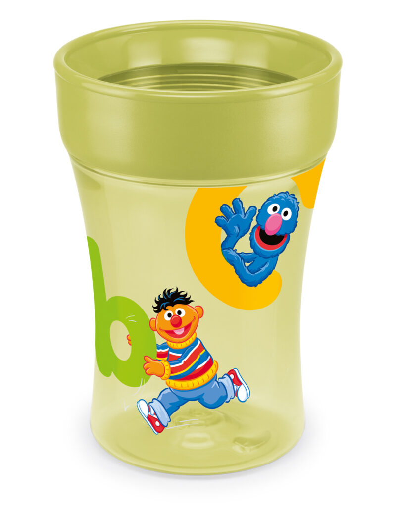 NUK Sesame Street Canita Easy Learning 3 (+14 Luni) 250ml, Canita, 1buc-0