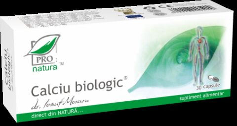 Pro Natura Calciu Biologic Capsule, Capsule, 30buc-0 Pro Natura Calciu Biologic Capsule, Capsule, 30buc-0