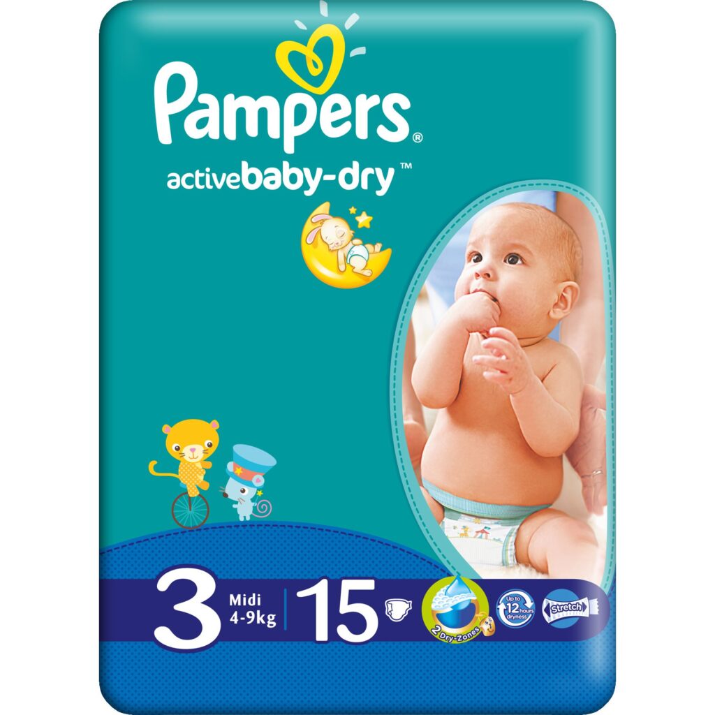 Pampers 3 Active Baby 4-9 kg, Scutece, 15buc-0