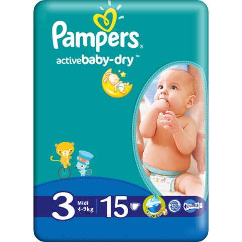 Pampers 3 Active Baby 4-9 kg, Scutece, 15buc-0 Pampers 3 Active Baby 4-9 kg, Scutece, 15buc-0