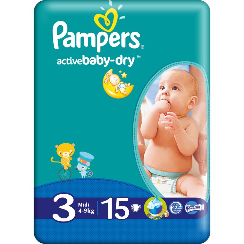 Pampers 3 Active Baby 4-9 kg, Scutece, 15buc-0