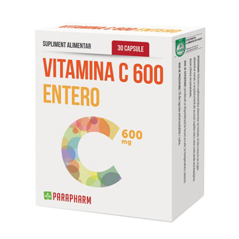 Parapharm Vitamina C Entero 600mg, Capsule, 30buc-0