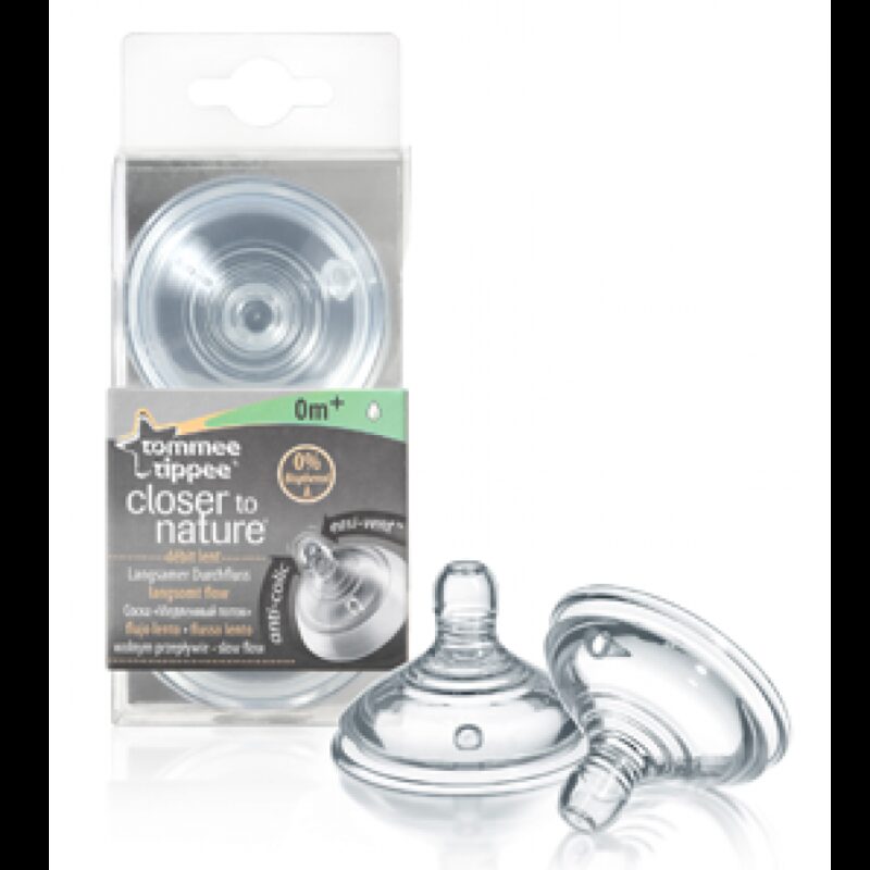Tommee Tippee Tetina Anticolici cu Flux Lent, Tetina, 2buc-0