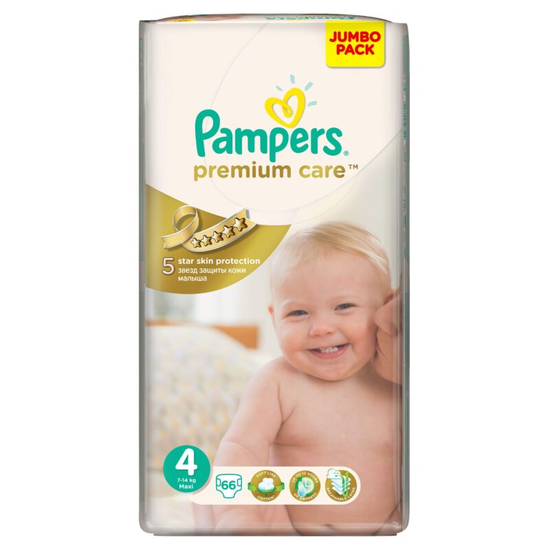 Pampers 4 Premium Care 7-14 kg, Scutece, 66buc-0