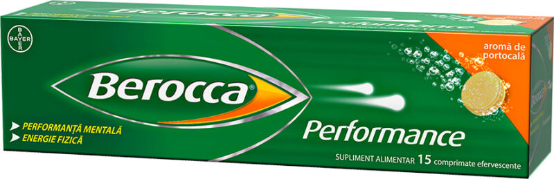 Berocca Performance, Multivitamine,15 comprimate efervescente- Sprijina performanta mentala-0