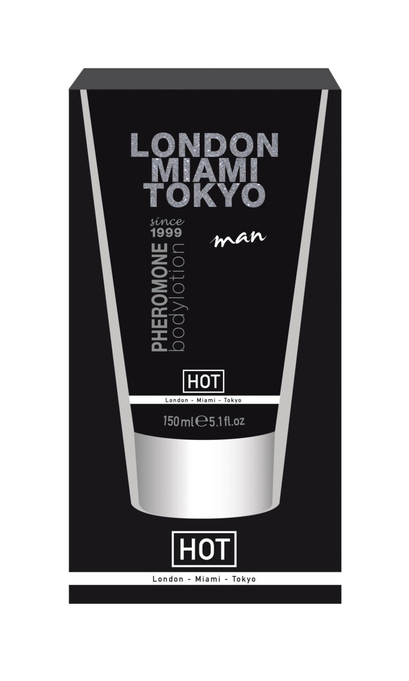 Hot Crema de Corp cu Feromoni Pentru Barbati London Miami Tokyo, Crema, 150ml-0