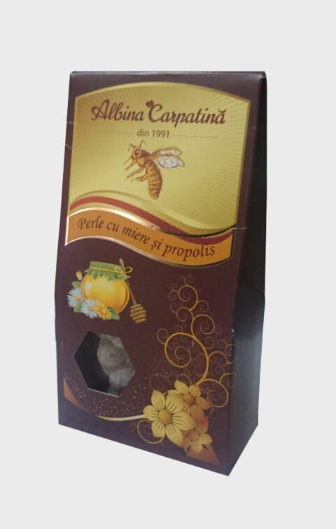 Perle cu Miere si Propolis, Dropsuri, 100g-0 Perle cu Miere si Propolis, Dropsuri, 100g-0