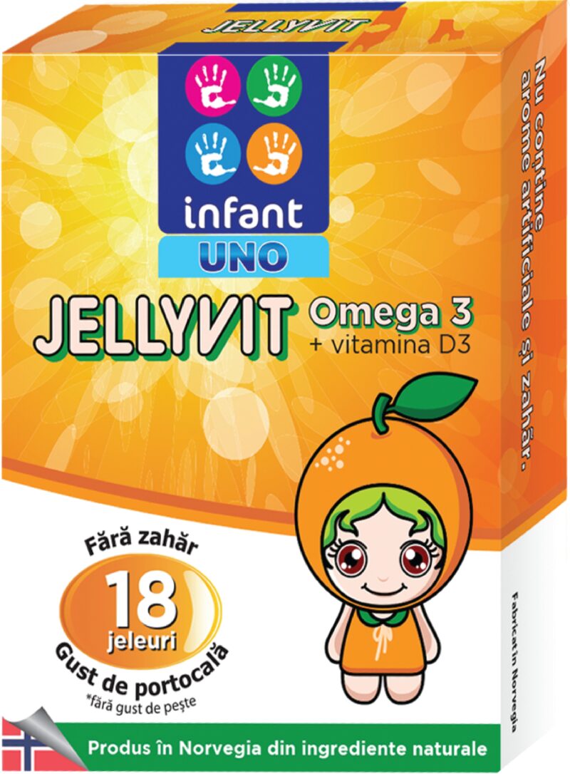 Infant Uno Jellyvit Omega 3, Jeleuri, 18buc-0