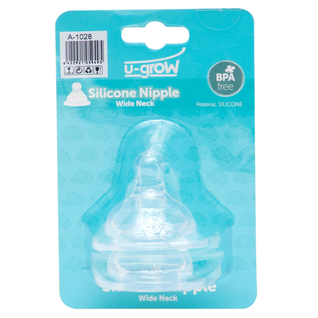 U-Grow Tetina Silicon Gat Larg Marimea L, Tetina, 2buc-0
