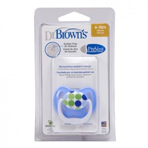 Dr. Brown’s Suzeta Silicon PreVent Nivelul 2 Albastru, Suzeta, 1buc-0 Dr. Brown's Suzeta Silicon PreVent Nivelul 2 Albastru, Suzeta, 1buc-0