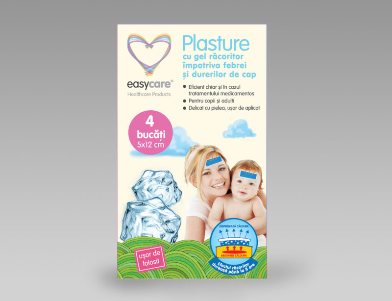 EasyCarePlasturi Gel Pentru Febra si Dureri de Cap 4buc-0