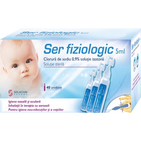 Ser Fiziologic 5 ml Solacium, Monodoze, 40 buc -0 Ser Fiziologic 5 ml Solacium, Monodoze, 40 buc -0