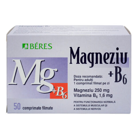 Beres Magneziu +B6 Comprimate, Comprimate 50 buc -0 Beres Magneziu +B6 Comprimate, Comprimate 50 buc -0