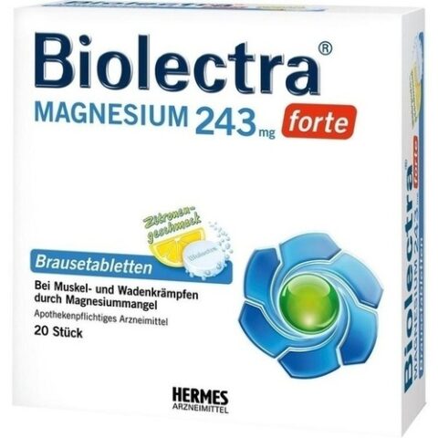 Biolectra Magnesium Forte Cu Aroma De Lamaie 243mg Tablete Efervescente, Tablete, 20buc-0