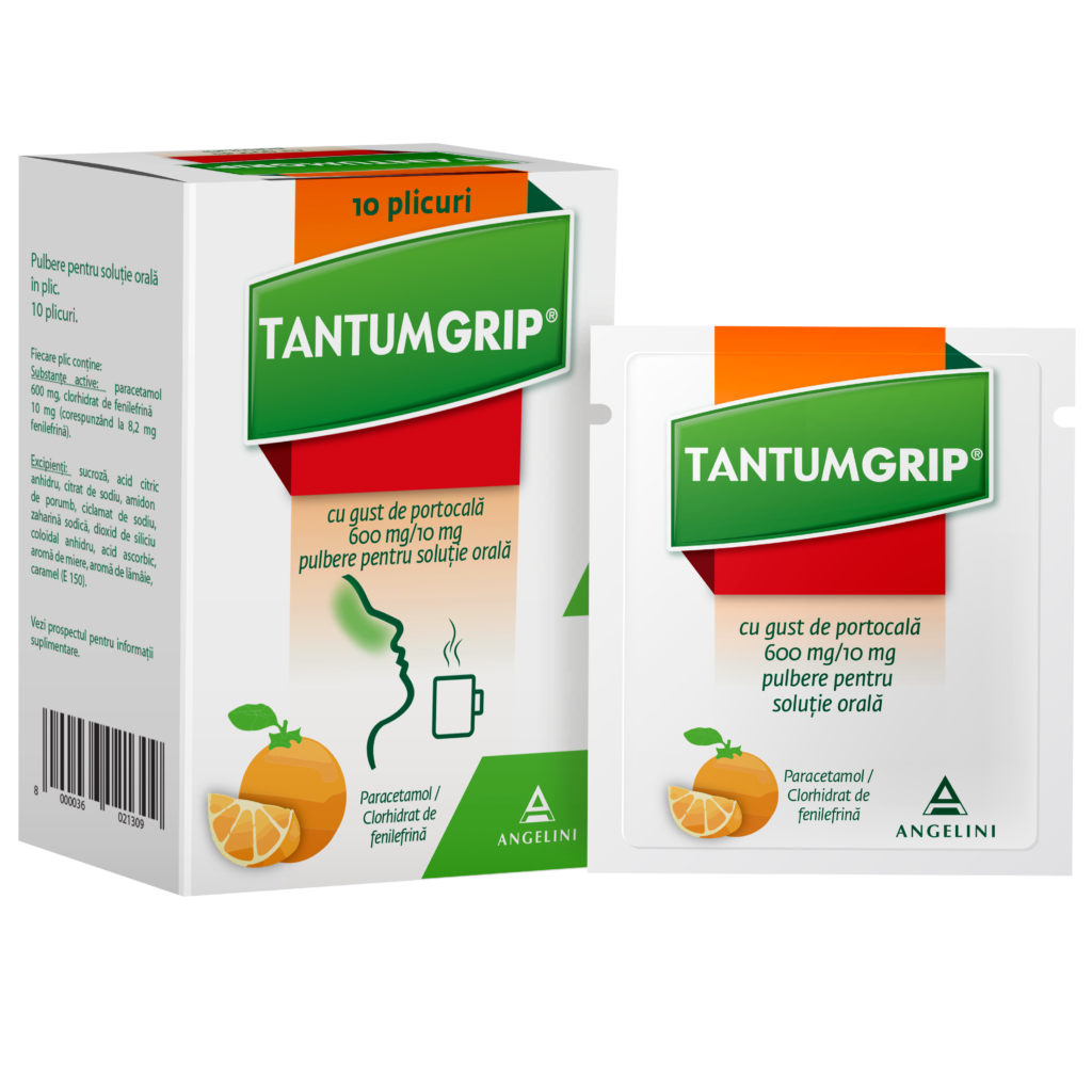 Tantumgrip Cu Gust De Portocala Pulbere, Plicuri, 10buc-0