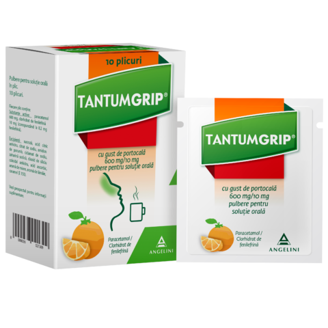 Tantumgrip Cu Gust De Portocala Pulbere, Plicuri, 10buc-0