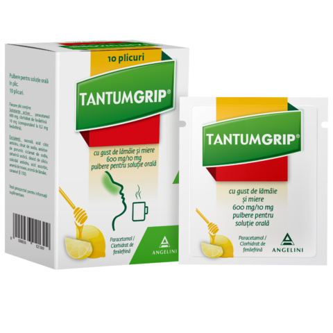 TantumGrip Cu Gust De Lamaie Si Miere Pulbere, Plicuri, 10buc-0 TantumGrip Cu Gust De Lamaie Si Miere Pulbere, Plicuri, 10buc-0