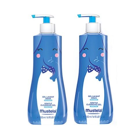Pachet Mustela DUO Gel De Curatare pentru Par si Corp 2x 500ml , Gel Spumant, 500 ml-0