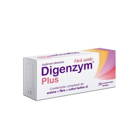 Digenzym Plus fără zahăr, 20 comprimate,Comprimate -0 Digenzym Plus fără zahăr, 20 comprimate,Comprimate -0