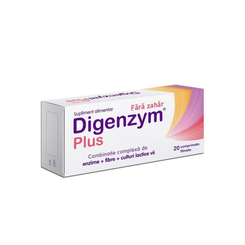Digenzym Plus fără zahăr, 20 comprimate,Comprimate -0