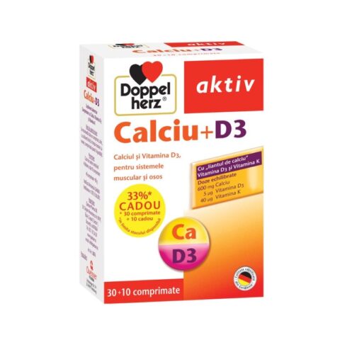 Doppelherz Calcium + D3 Comprimate, Comprimate, 30+10 buc CADOU-0