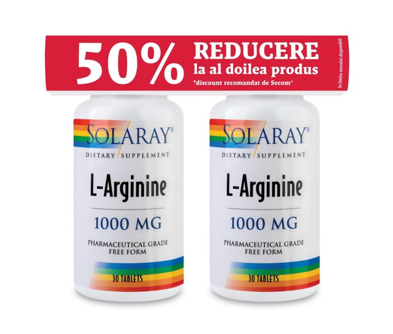 Secom L-Arginine 1000mg x 2 BUC -50% La Al Doilea Produs-0